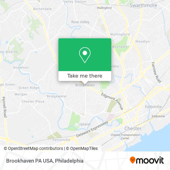 Mapa de Brookhaven PA USA