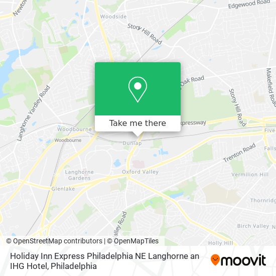 Holiday Inn Express Philadelphia NE Langhorne an IHG Hotel map