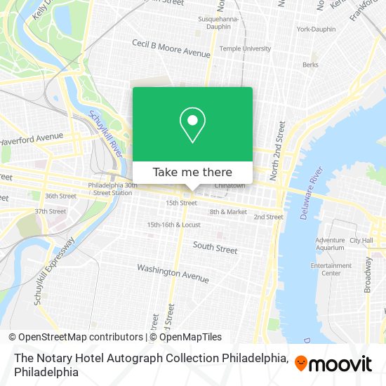 Mapa de The Notary Hotel Autograph Collection Philadelphia