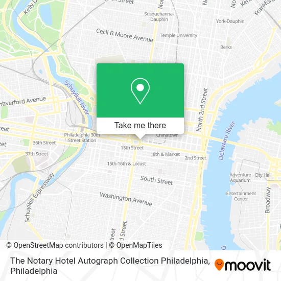 The Notary Hotel Autograph Collection Philadelphia map