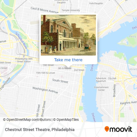 Chestnut Street Theatre map