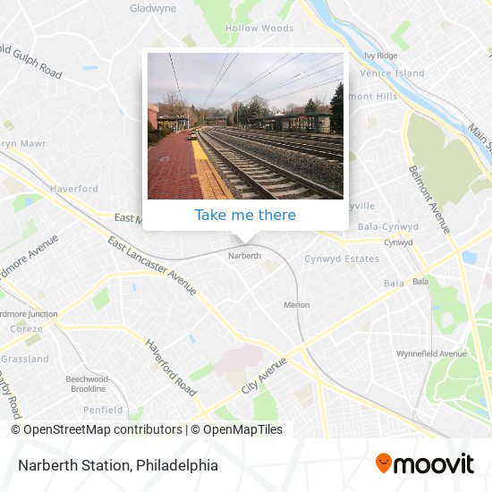 Narberth Station map