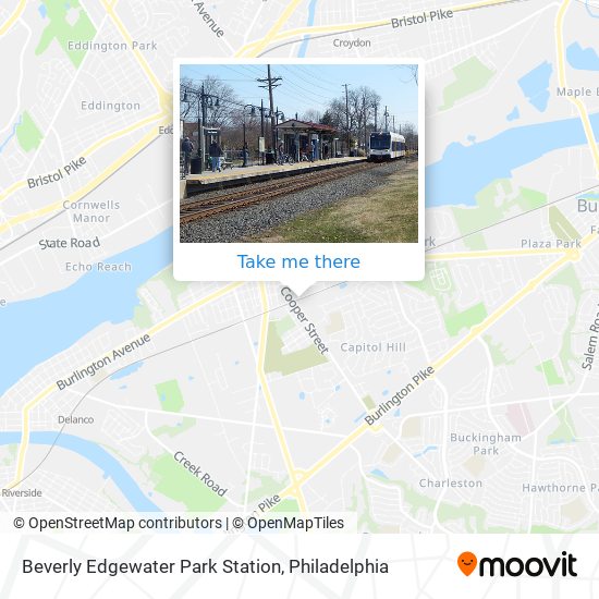 Beverly Edgewater Park Station map