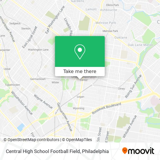 Mapa de Central High School Football Field