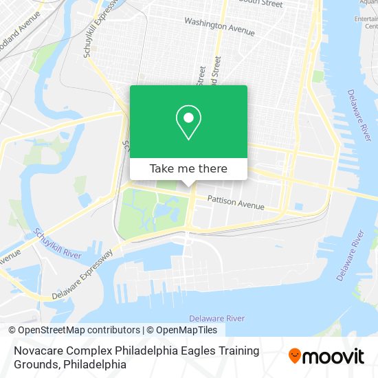 Mapa de Novacare Complex Philadelphia Eagles Training Grounds