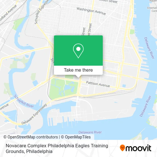 Novacare Complex Philadelphia Eagles Training Grounds map