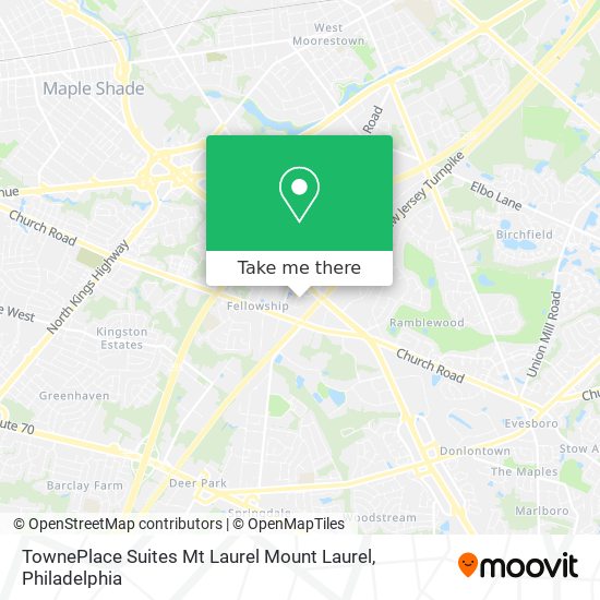 TownePlace Suites Mt Laurel Mount Laurel map