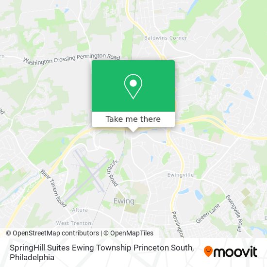 SpringHill Suites Ewing Township Princeton South map