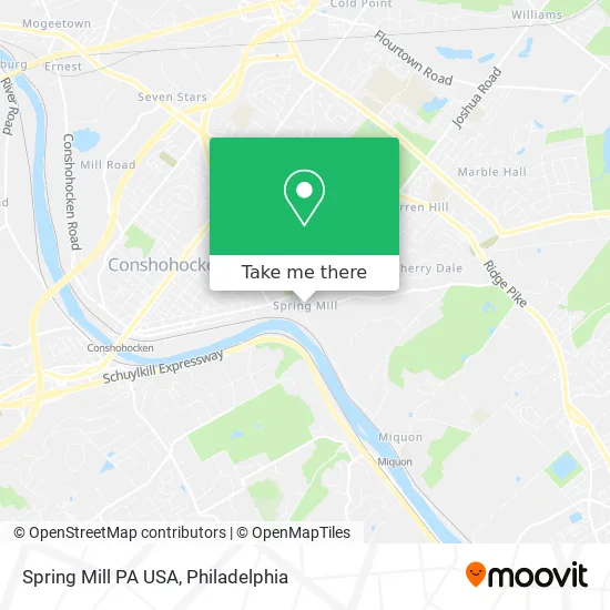 Mapa de Spring Mill PA USA