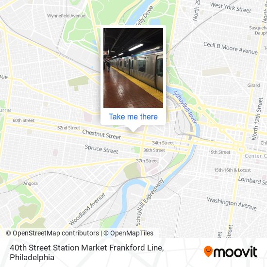 40th Street Station Market Frankford Line map