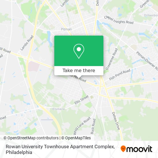 Rowan University Townhouse Apartment Complex map