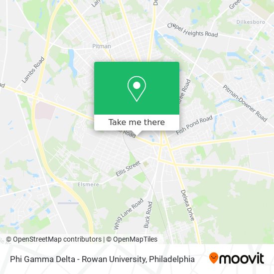 Mapa de Phi Gamma Delta - Rowan University
