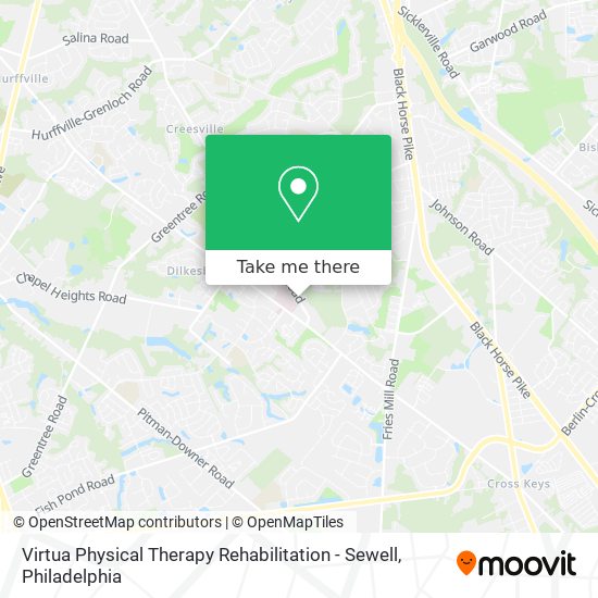 Virtua Physical Therapy Rehabilitation - Sewell map