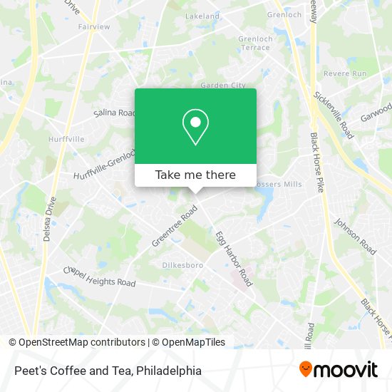 Mapa de Peet's Coffee and Tea