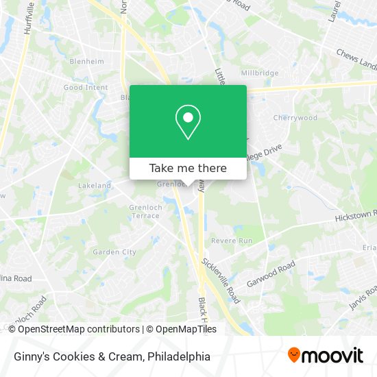 Mapa de Ginny's Cookies & Cream