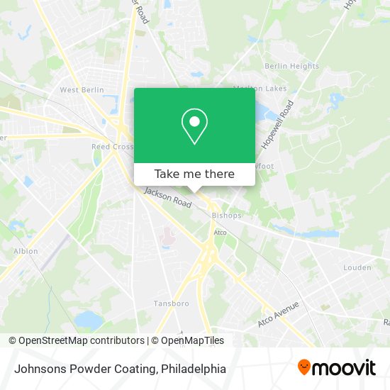 Johnsons Powder Coating map