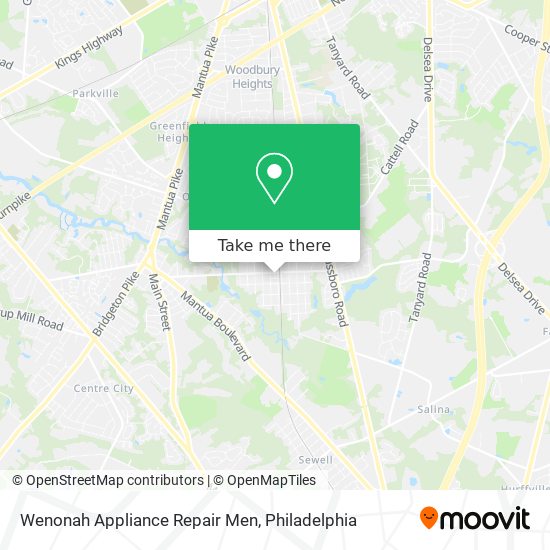 Mapa de Wenonah Appliance Repair Men