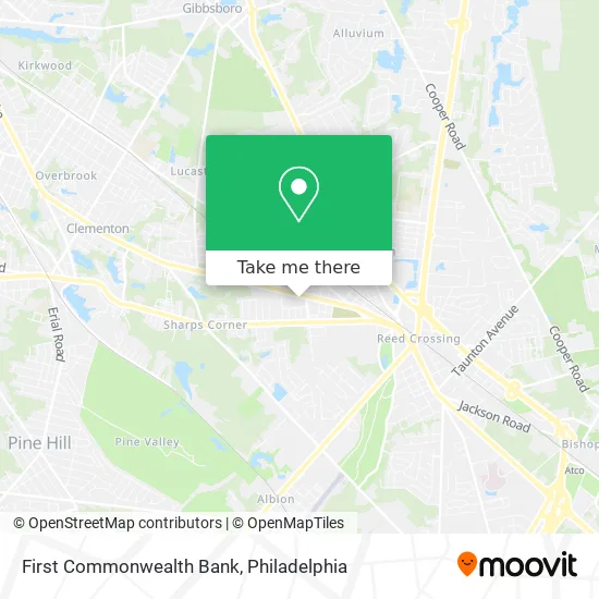 First Commonwealth Bank map