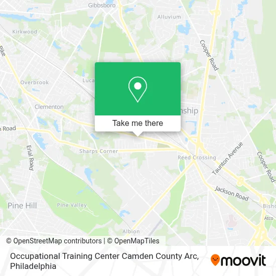 Occupational Training Center Camden County Arc map