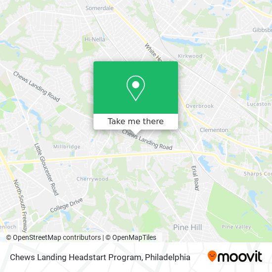 Mapa de Chews Landing Headstart Program