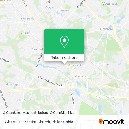 White Oak Baptist Church map