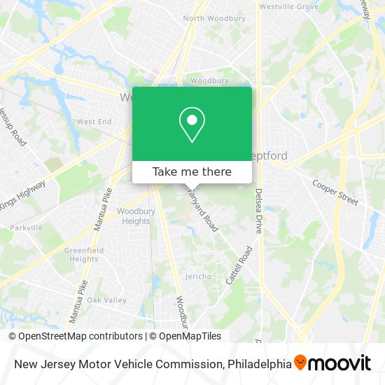 New Jersey Motor Vehicle Commission map