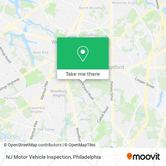 NJ Motor Vehicle Inspection map