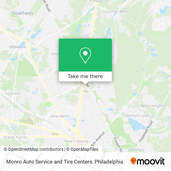 Mapa de Monro Auto Service and Tire Centers