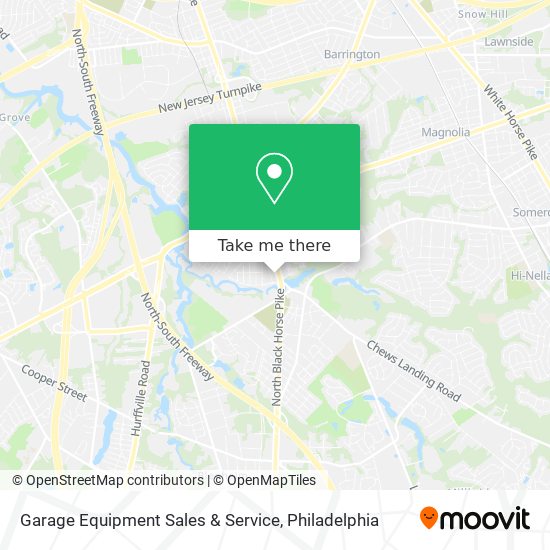 Garage Equipment Sales & Service map