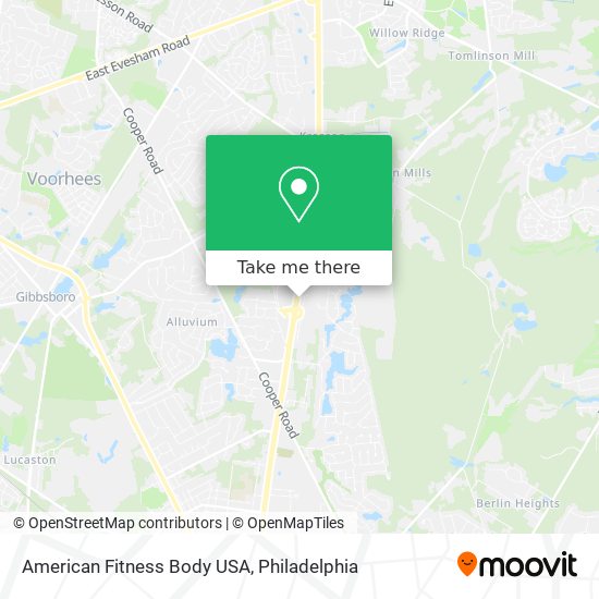 Mapa de American Fitness Body USA