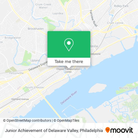 Junior Achievement of Delaware Valley map
