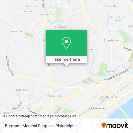 Mapa de Burman's Medical Supplies