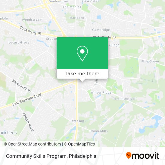 Community Skills Program map