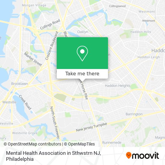 Mapa de Mental Health Association in Sthwstrn NJ