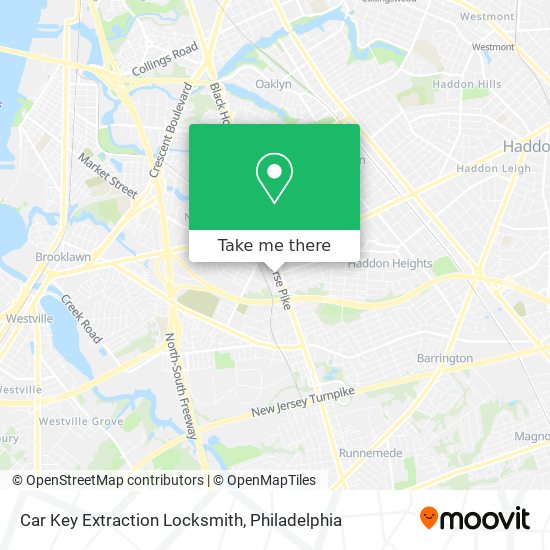 Mapa de Car Key Extraction Locksmith