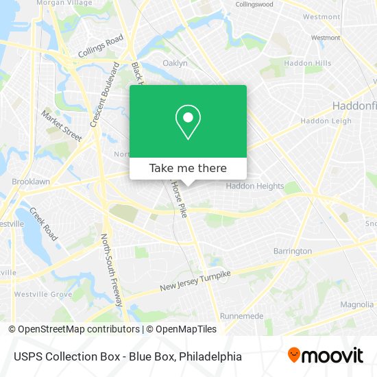 USPS Collection Box - Blue Box map