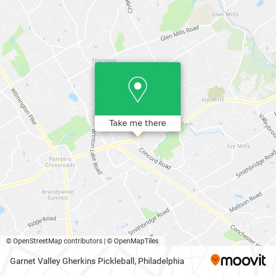 Garnet Valley Gherkins Pickleball map