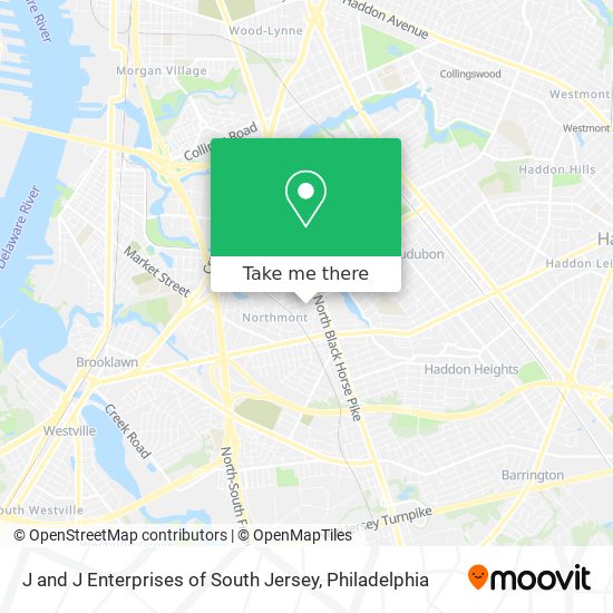 J and J Enterprises of South Jersey map