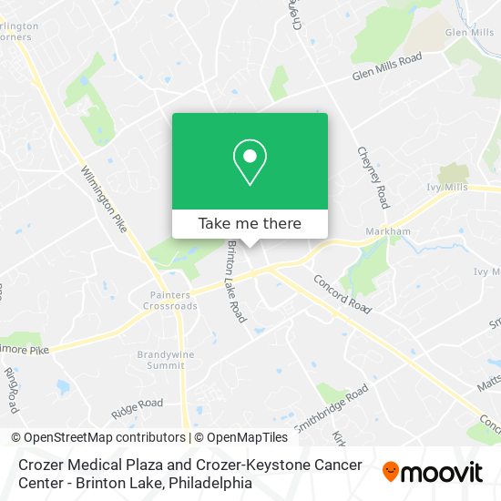 Crozer Medical Plaza and Crozer-Keystone Cancer Center - Brinton Lake map