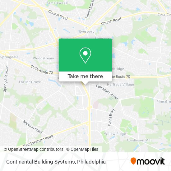 Continental Building Systems map