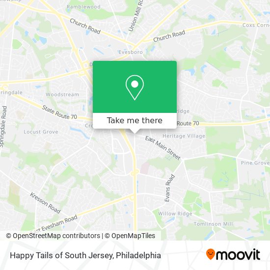 Mapa de Happy Tails of South Jersey