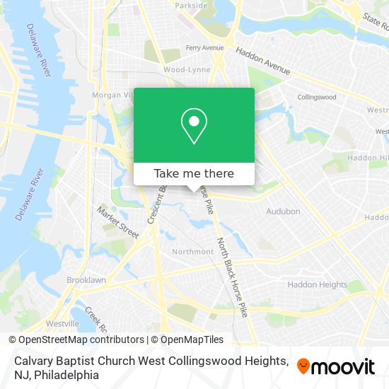 Calvary Baptist Church West Collingswood Heights, NJ map