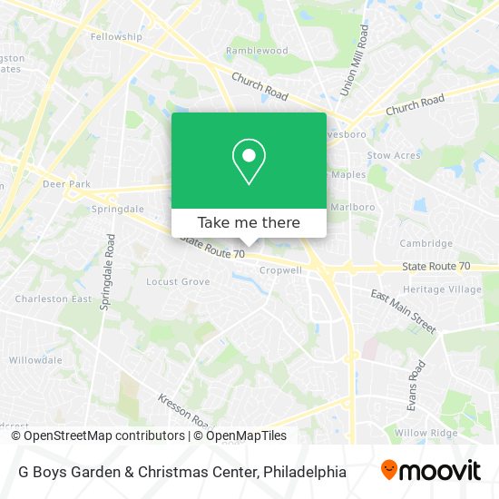 G Boys Garden & Christmas Center map