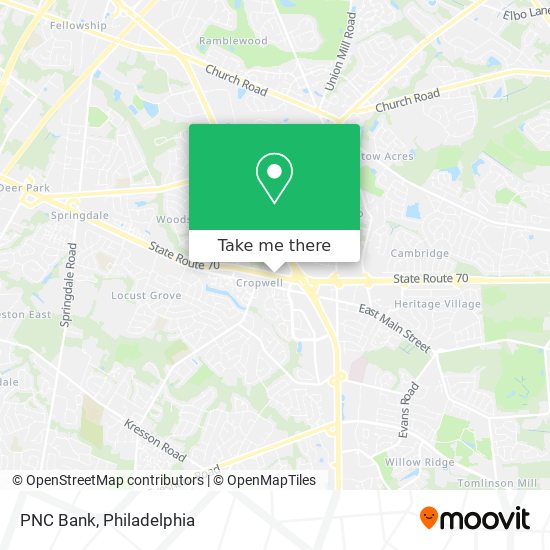 PNC Bank map