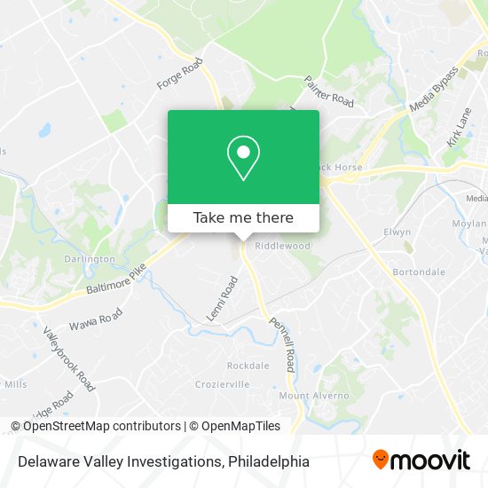 Mapa de Delaware Valley Investigations