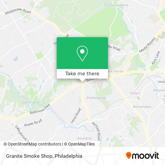Mapa de Granite Smoke Shop