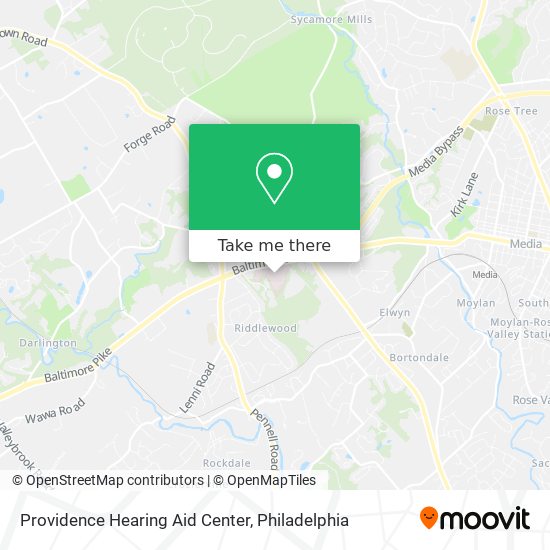 Providence Hearing Aid Center map