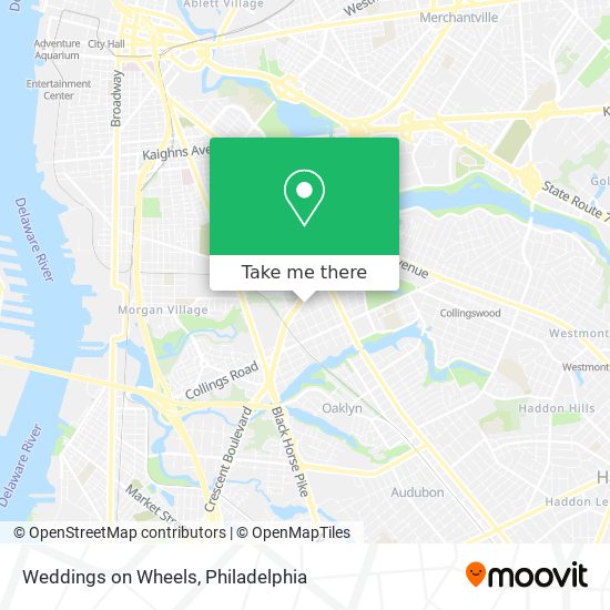Weddings on Wheels map
