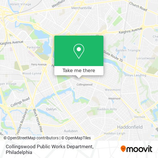 Collingswood Public Works Department map