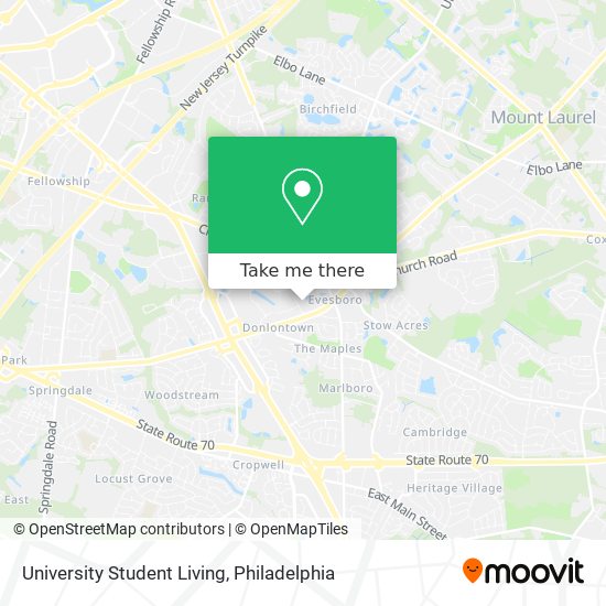 University Student Living map
